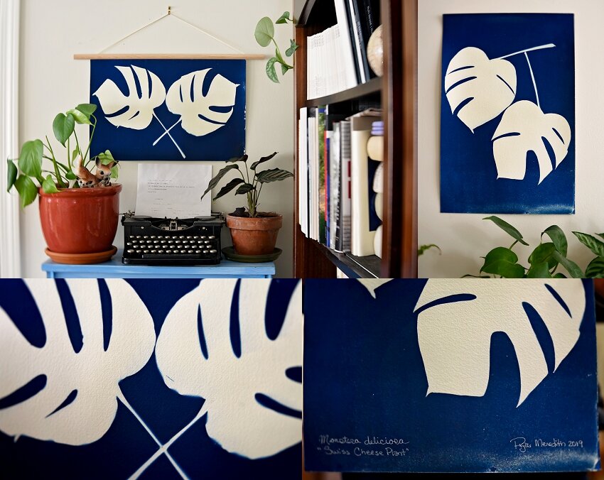 these are too big for my book, but I love them, so here they are representing cyanotypes!